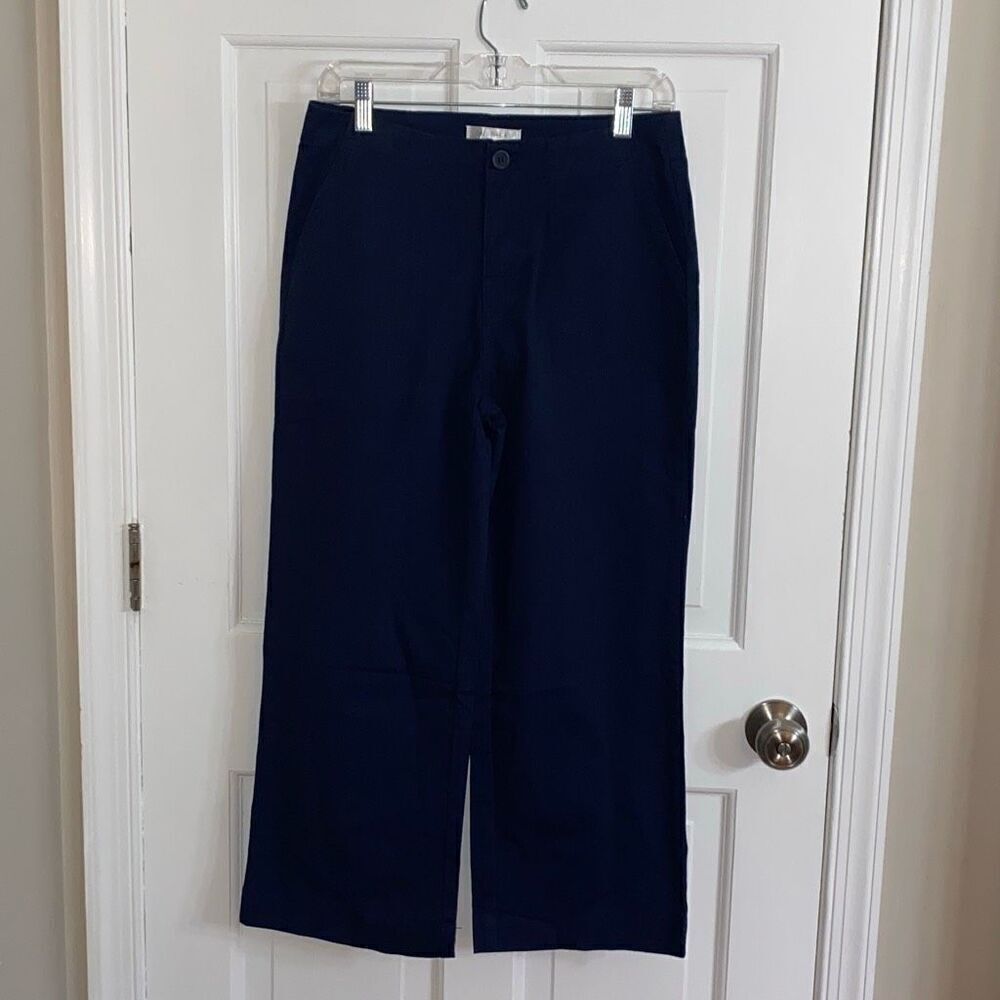 Daily Thread navy blue cropped wide leg cargo pants size 6